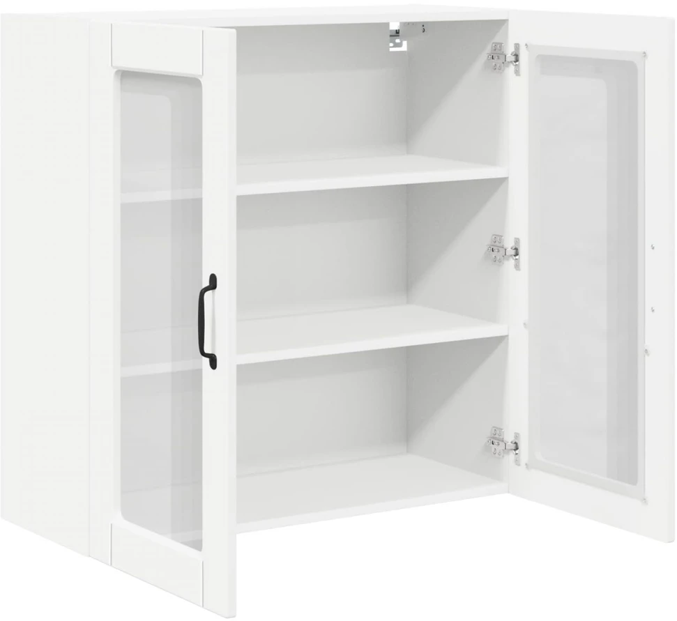 Sieninis stiklinis kabinetas PORTO Balta 80 x 31 x 80 cm