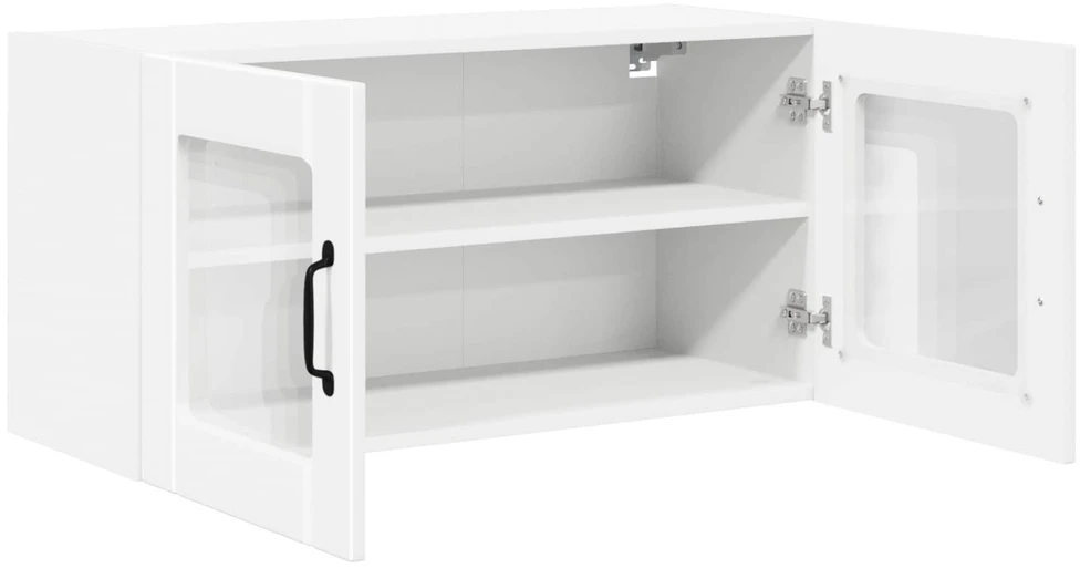 Sieninis stiklinis kabinetas PORTO Balta 80 x 31 x 40 cm
