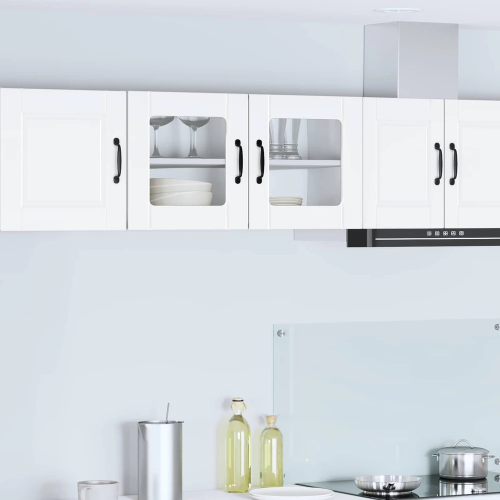 Sieninis stiklinis kabinetas PORTO Balta 80 x 31 x 40 cm