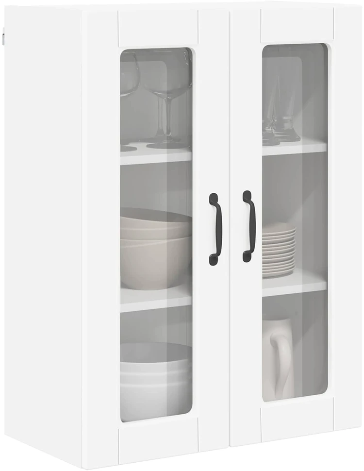 Sieninis stiklinis kabinetas PORTO Balta 60 x 31 x 80 cm