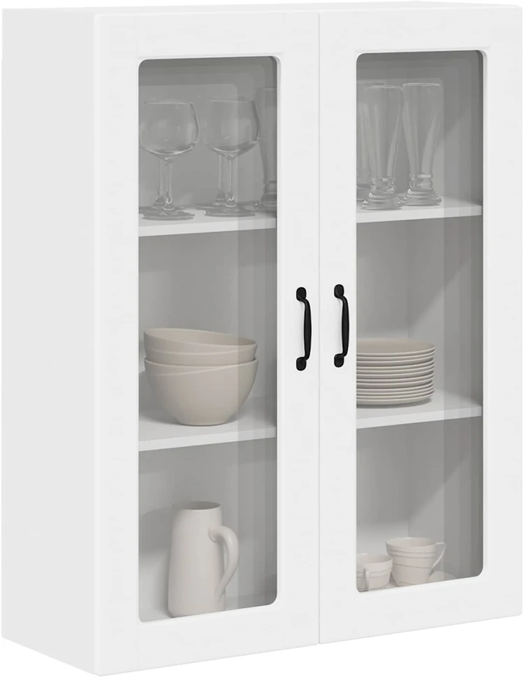 Sieninis stiklinis kabinetas PORTO Balta 80 x 31 x 100 cm