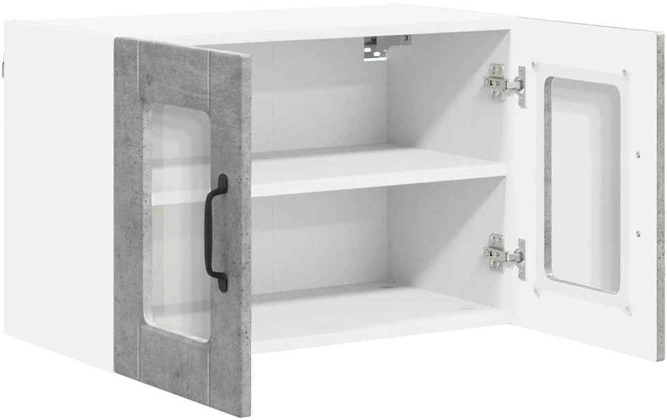 Sieninis stiklinis kabinetas PORTO Betono pilka 60 x 31 x 40 cm
