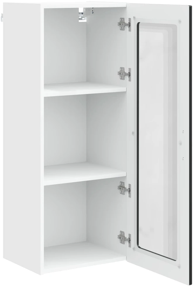 Sieninis stiklinis kabinetas PORTO Juoda 40 x 31 x 100 cm