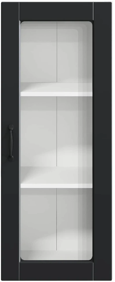 Sieninis stiklinis kabinetas PORTO Juoda 40 x 31 x 100 cm