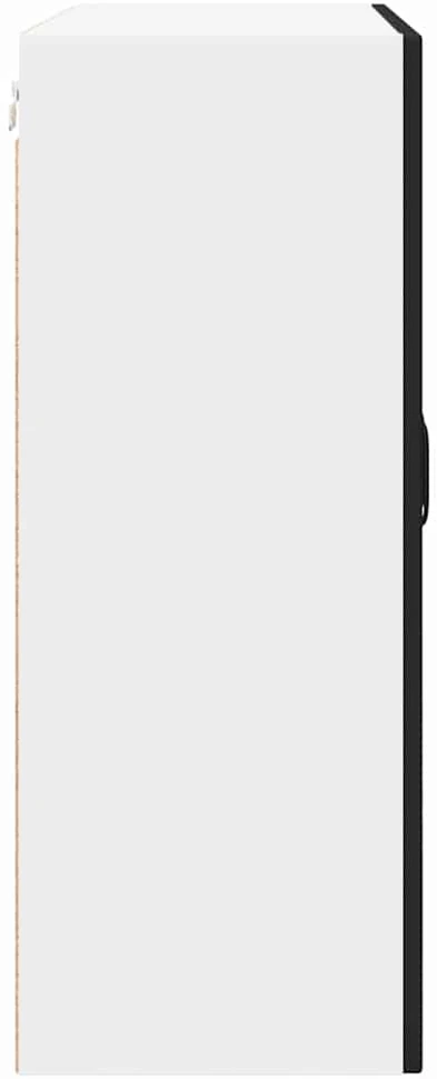 Sieninis stiklinis kabinetas PORTO Juoda 80 x 31 x 80 cm