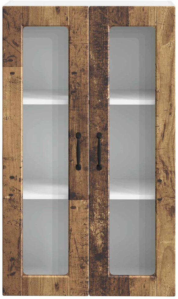 Sieninis stiklinis kabinetas PORTO Senas medis 60 x 31 x 100 cm