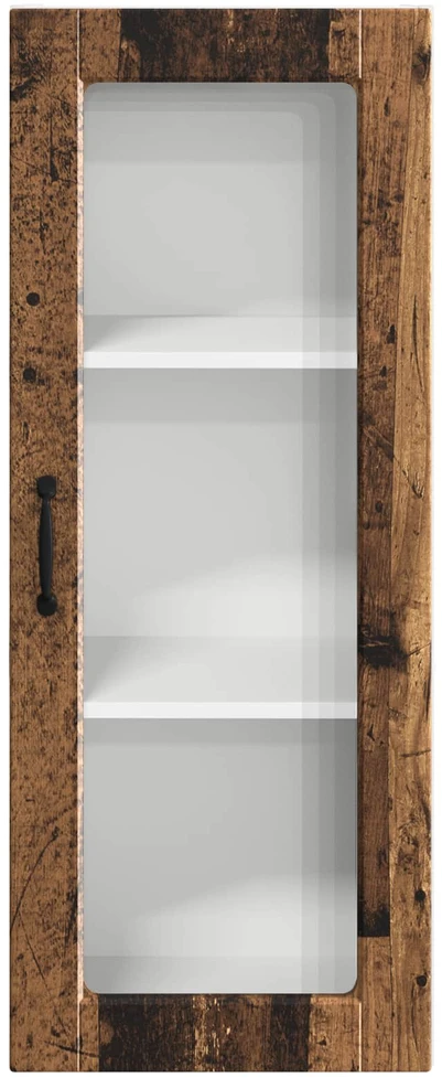 Sieninis stiklinis kabinetas PORTO Senas medis 40 x 31 x 100 cm