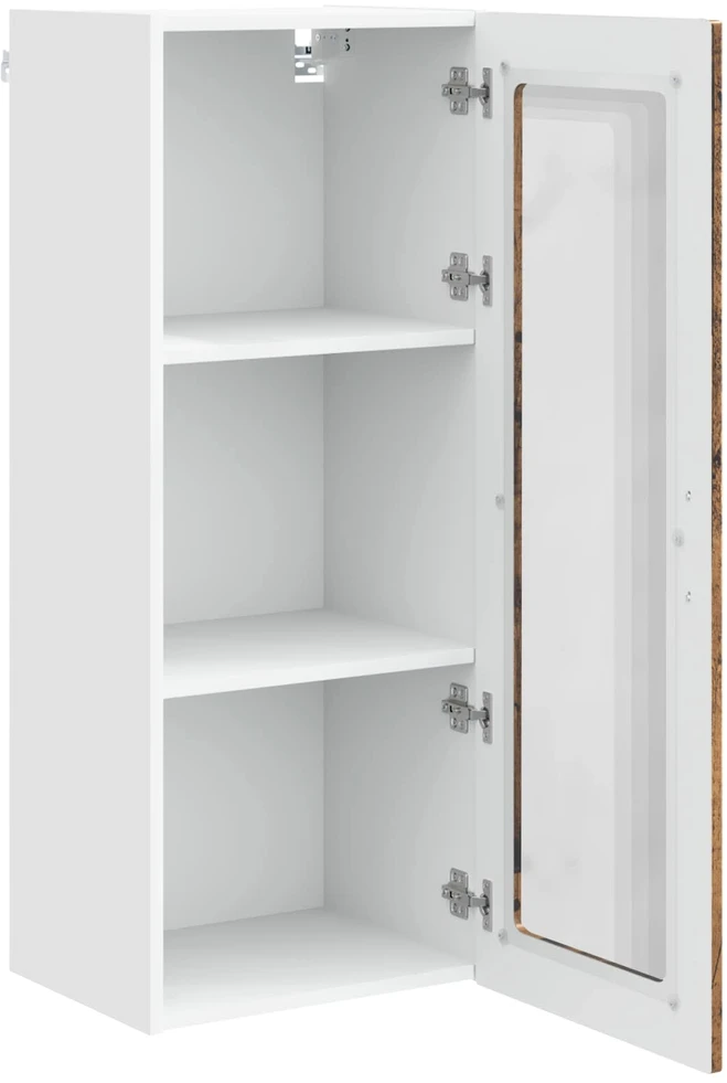 Sieninis stiklinis kabinetas PORTO Senas medis 40 x 31 x 100 cm