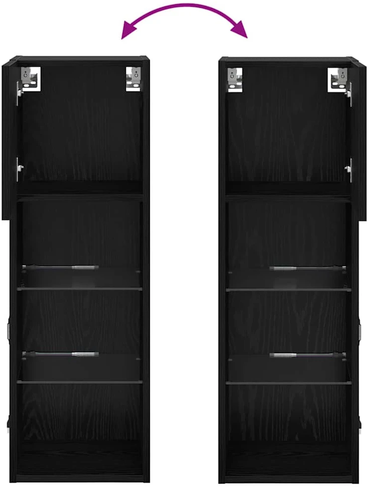TV staliukas Sieninis televizoriaus stovas 30,5 x 30 x 90 cm Juodas ąžuolas