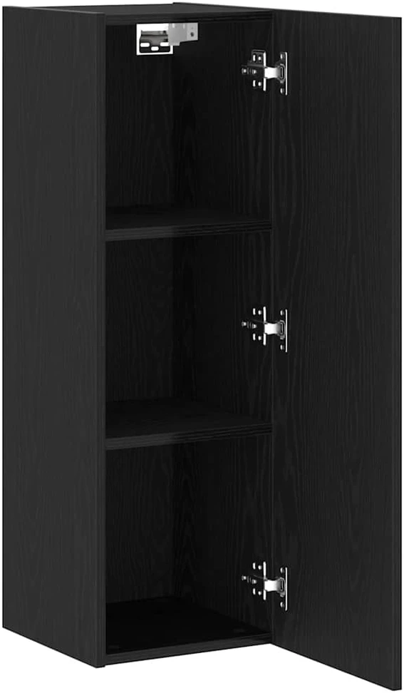 TV staliukas Sieninis televizoriaus stovas 30,5 x 30 x 90 cm Juodas ąžuolas
