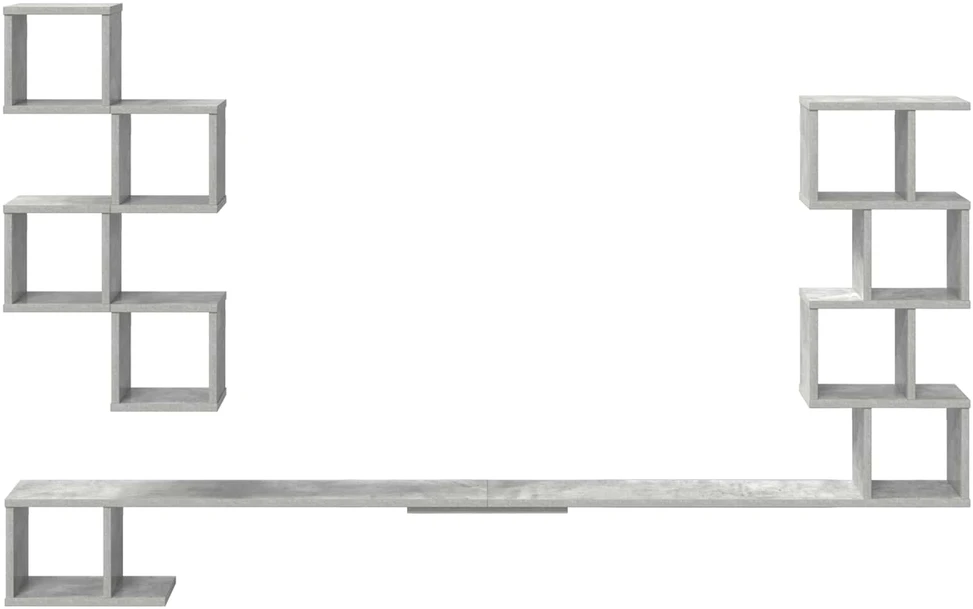 Sieninis televizoriaus stovas Betono pilka 160 x 15 x 94 cm