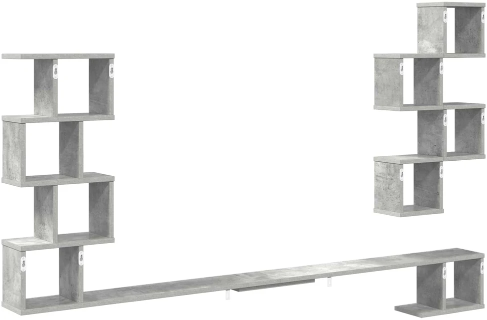 Sieninis televizoriaus stovas Betono pilka 160 x 15 x 94 cm