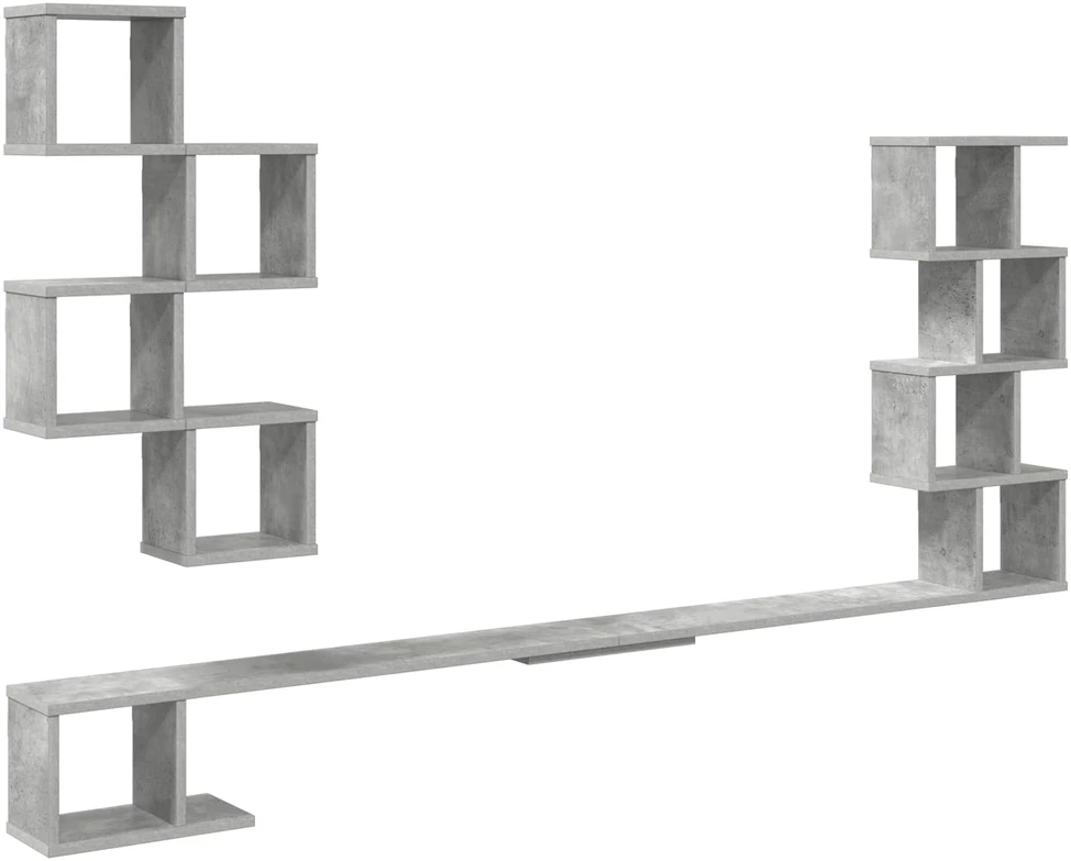 Sieninis televizoriaus stovas Betono pilka 160 x 15 x 94 cm
