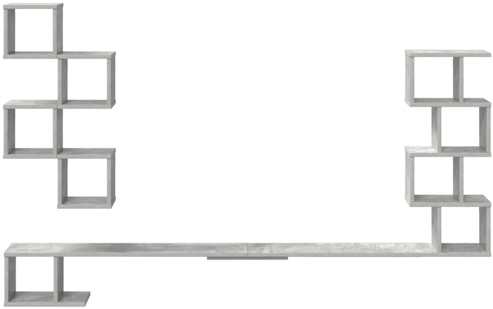 Sieninis televizoriaus stovas Betono pilka 160 x 15 x 94 cm