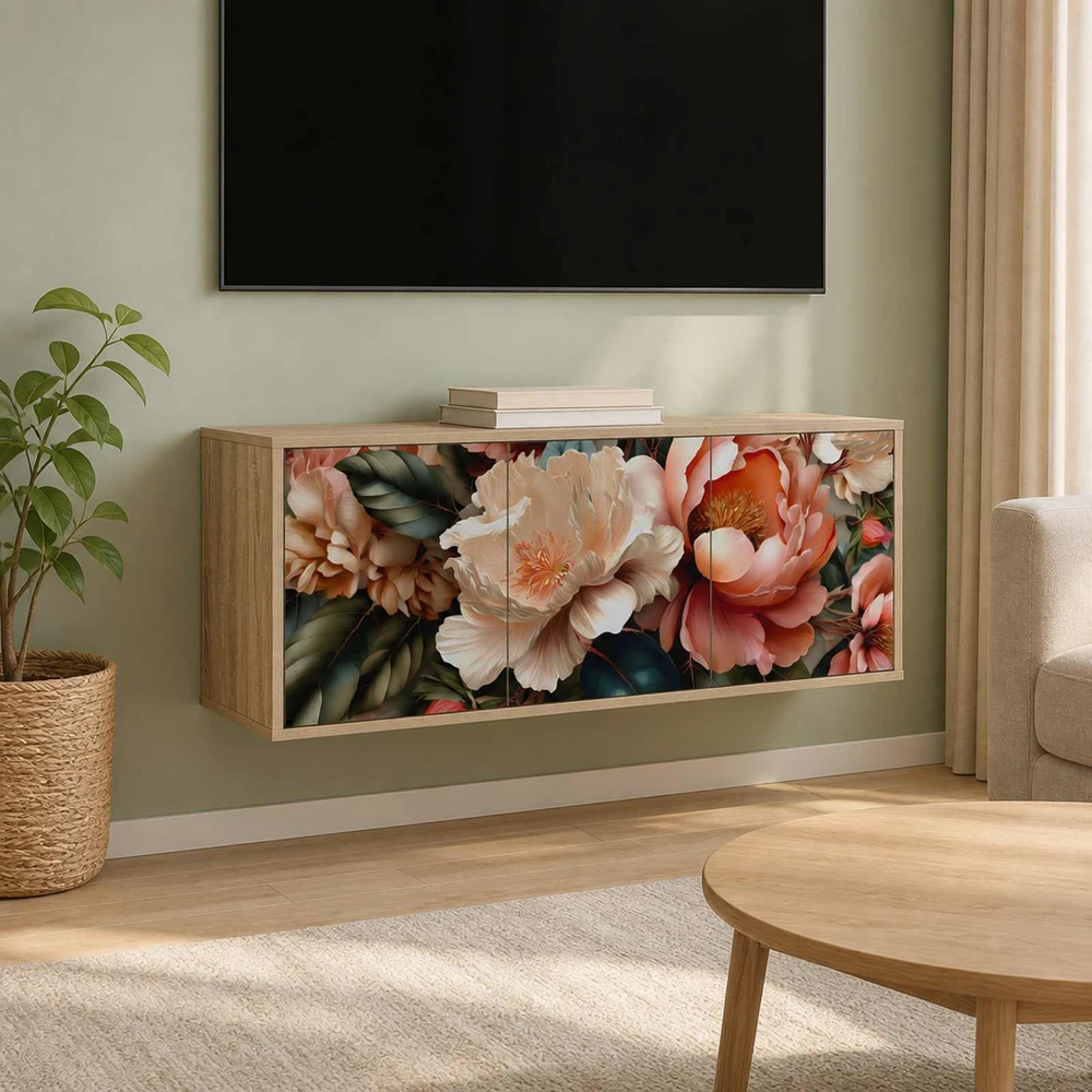 TV staliukas Sieninis televizoriaus stovas BORNE 102 x 33 x 40 cm