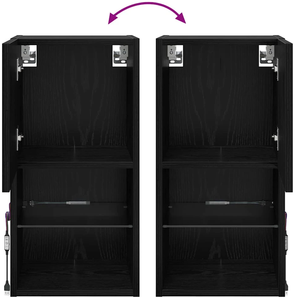 TV staliukas Sieninis televizoriaus stovas 30,5 x 30 x 60 cm Juodas ąžuolas