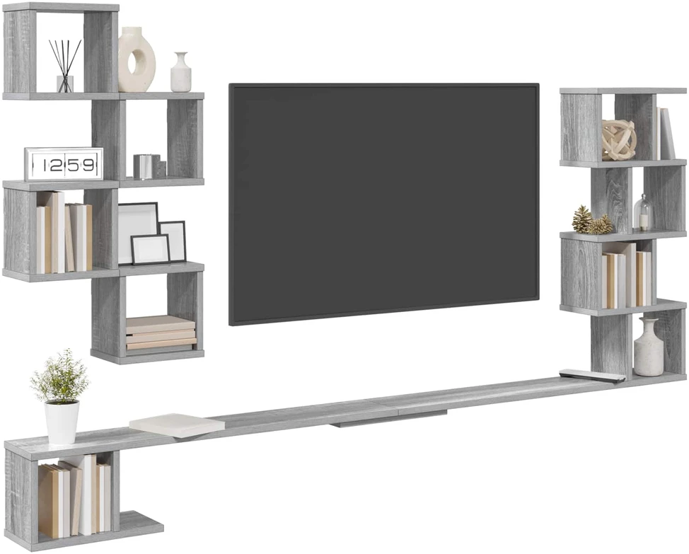 Sieninis televizoriaus stovas Pilka Sonoma 180 x 15 x 94 cm