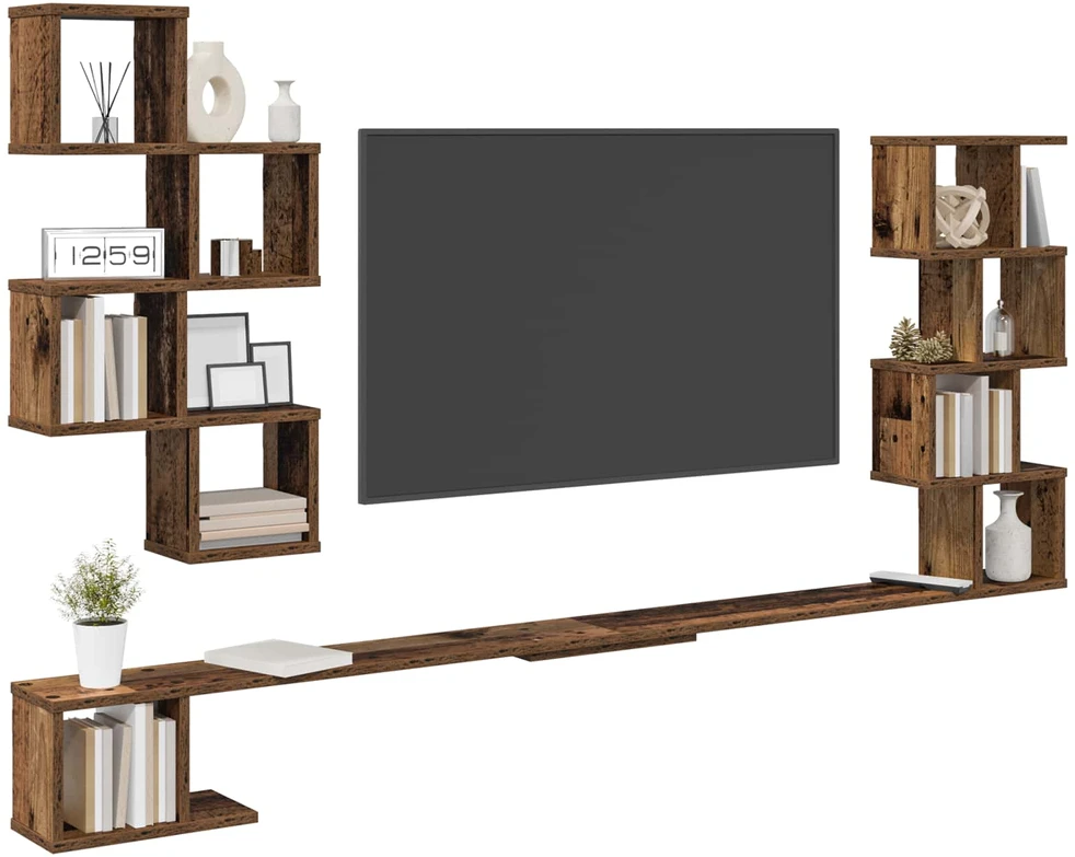 Sieninis televizoriaus stovas Sendintos medienos