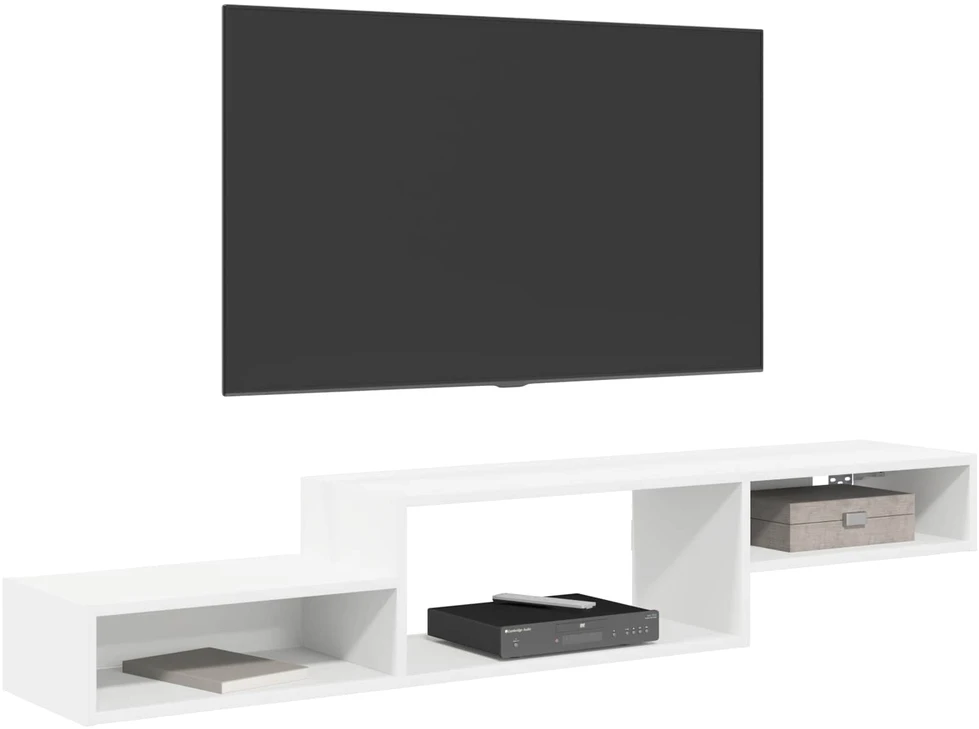 Sieninis televizoriaus stovas Sieninis Balta 150 x 28 x 26 cm
