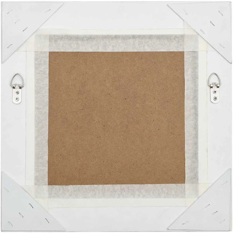 Sieninis veidrodis, baltas, 40x40cm, barokinis stilius