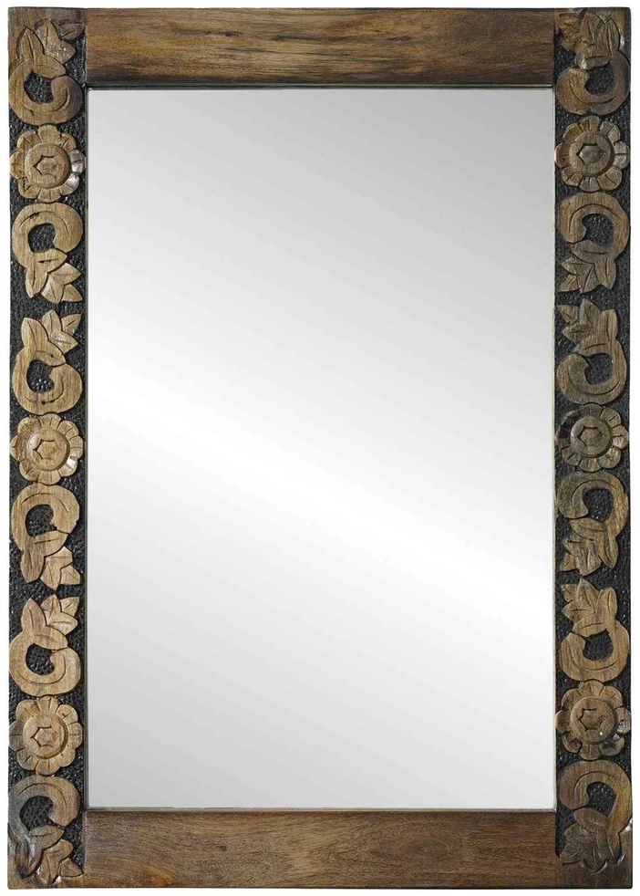 sieninis veidrodis Lazdynų rudas 70 x 50 cm Stačiakampio
