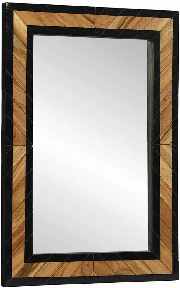 Sieninis veidrodis Stačiakampio Juoda ir Ruda 70 x 2 x 70 cm