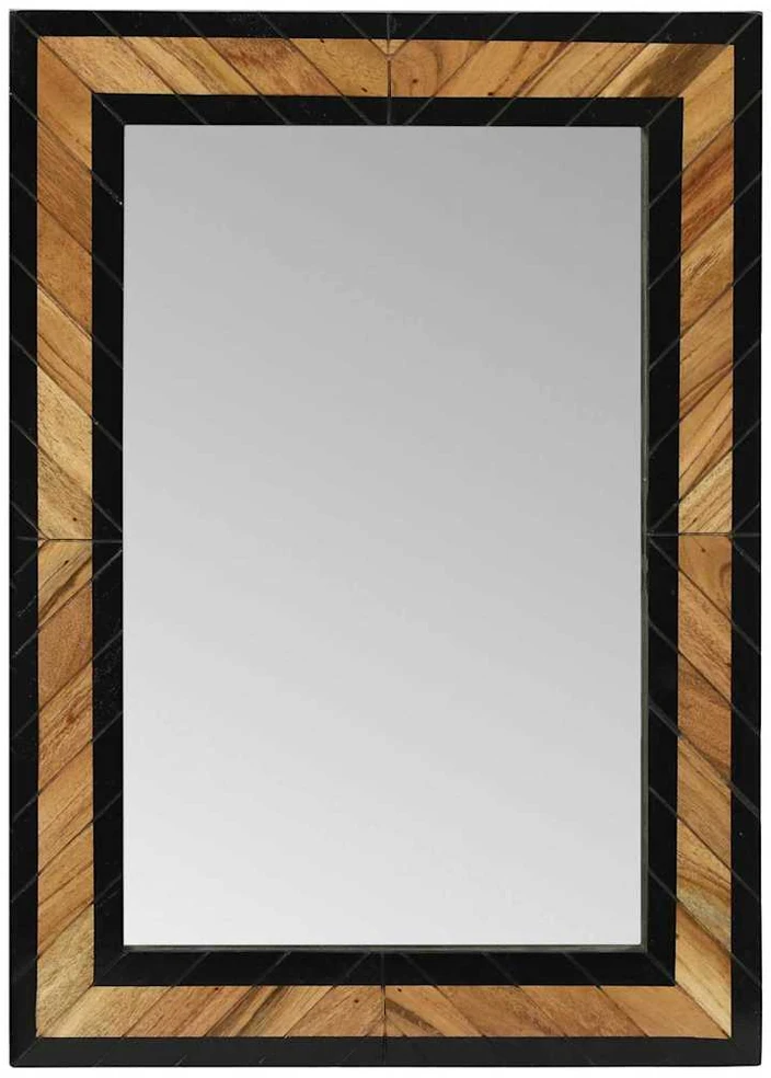 Sieninis veidrodis Stačiakampio Juoda ir Ruda 70 x 2 x 70 cm