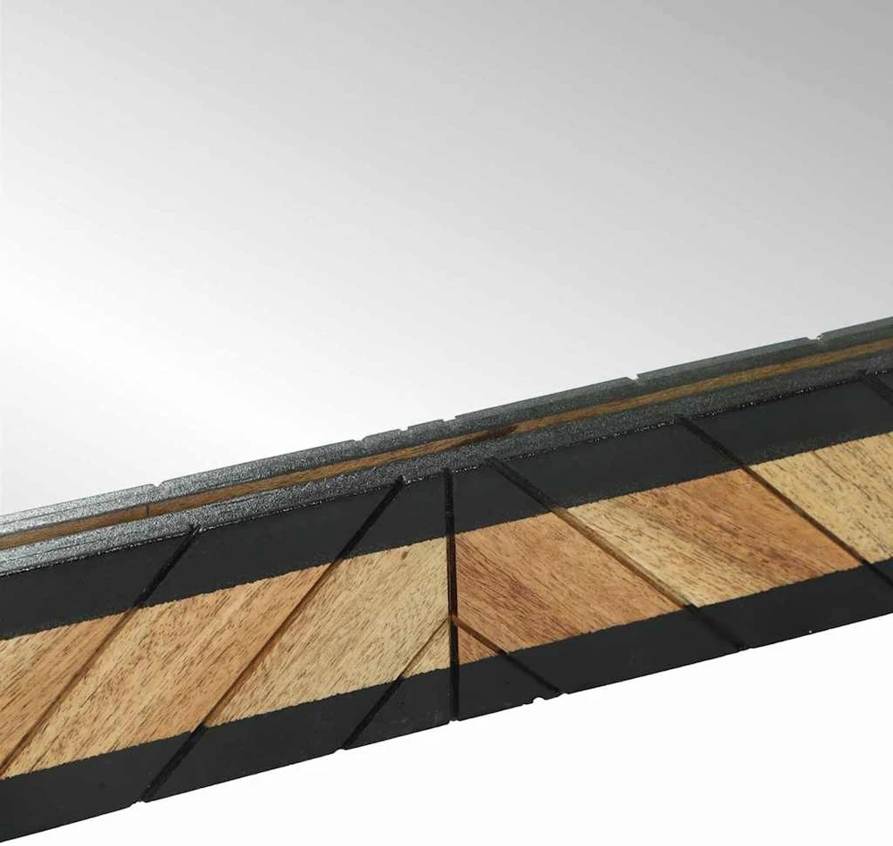 Sieninis veidrodis Stačiakampio Juoda ir Ruda 50 x 2 x 90 cm