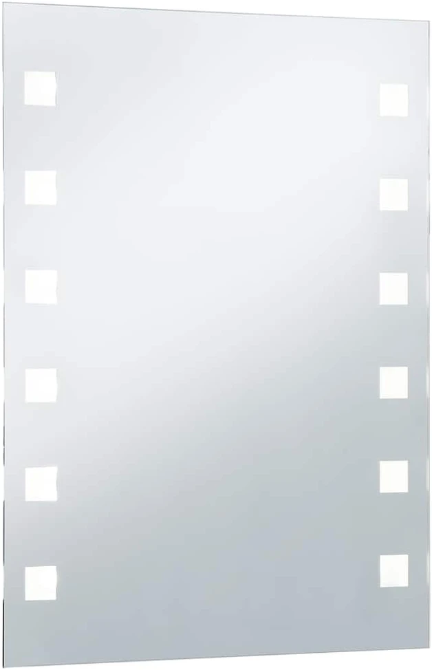 Sieninis vonios kambario veidrodis su LED, 60x80cm