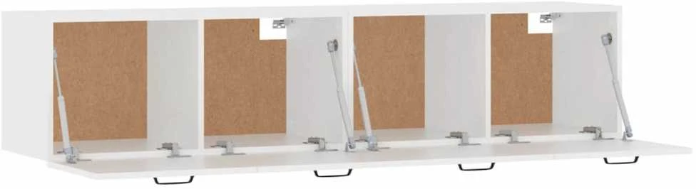 Sieninės spintelės, 2vnt., baltos, 60x36,5x35cm, mediena