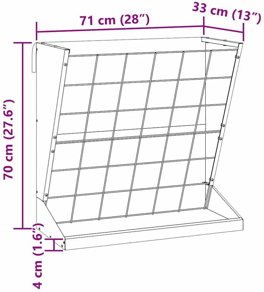 Šieno šėriklas Sidabrinė 71 x 33 x 70 cm 5kg