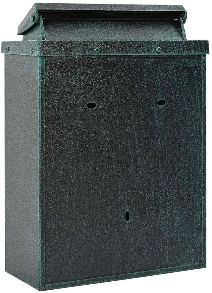 Sienoje Montuojama Pašto Dėžutė Žalia 29 x 13 x 41 cm