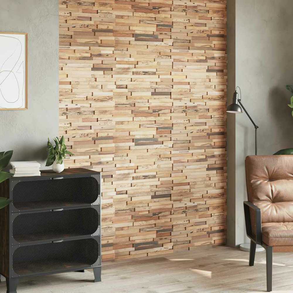Sienos apdailos plokštės, 10vnt., perdirbtas tikmedis, 1,03m²