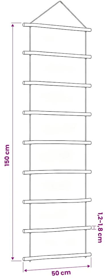 sienų dekoravimo kopėčios formos 50x150 cm Natural Branch