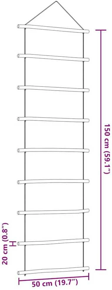 sienų dekoravimo kopėčios formos 50x150 cm Natural Branch