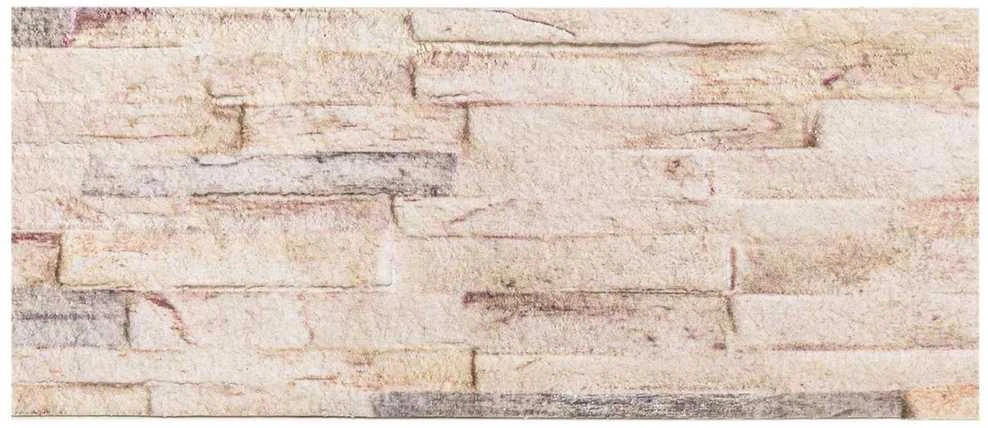 Sienų plokštės 10 vnt. 100 x 25 cm Balta ir raudona EPS putos