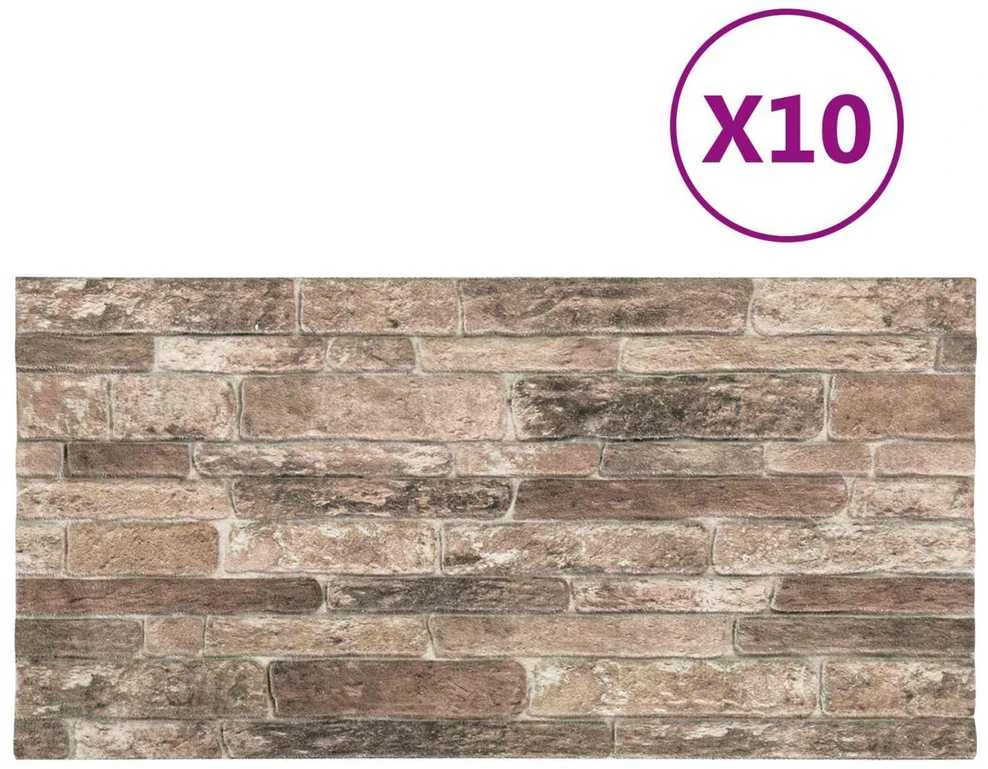 Sienų plokštės 10 vnt. 100 x 50 cm Įvairiaspalvis EPS putos