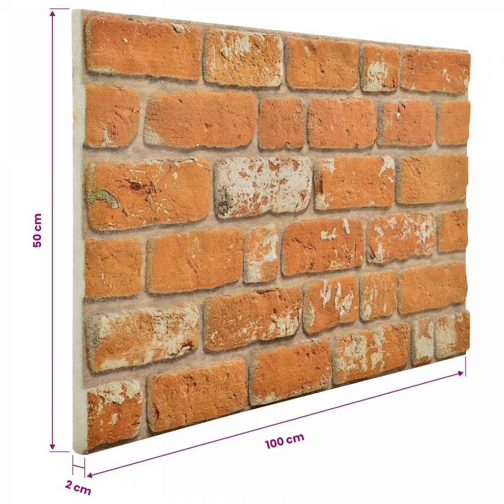 Sienų plokštės 10 vnt. 100 x 50 cm Mūras EPS putos