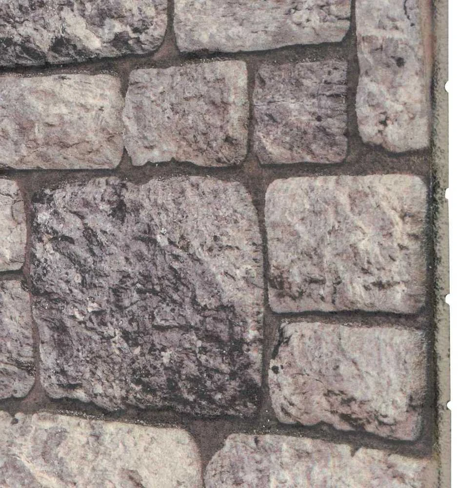 Sienų plokštės 10 vnt. 100 x 50 cm Pilka ir balta EPS putos