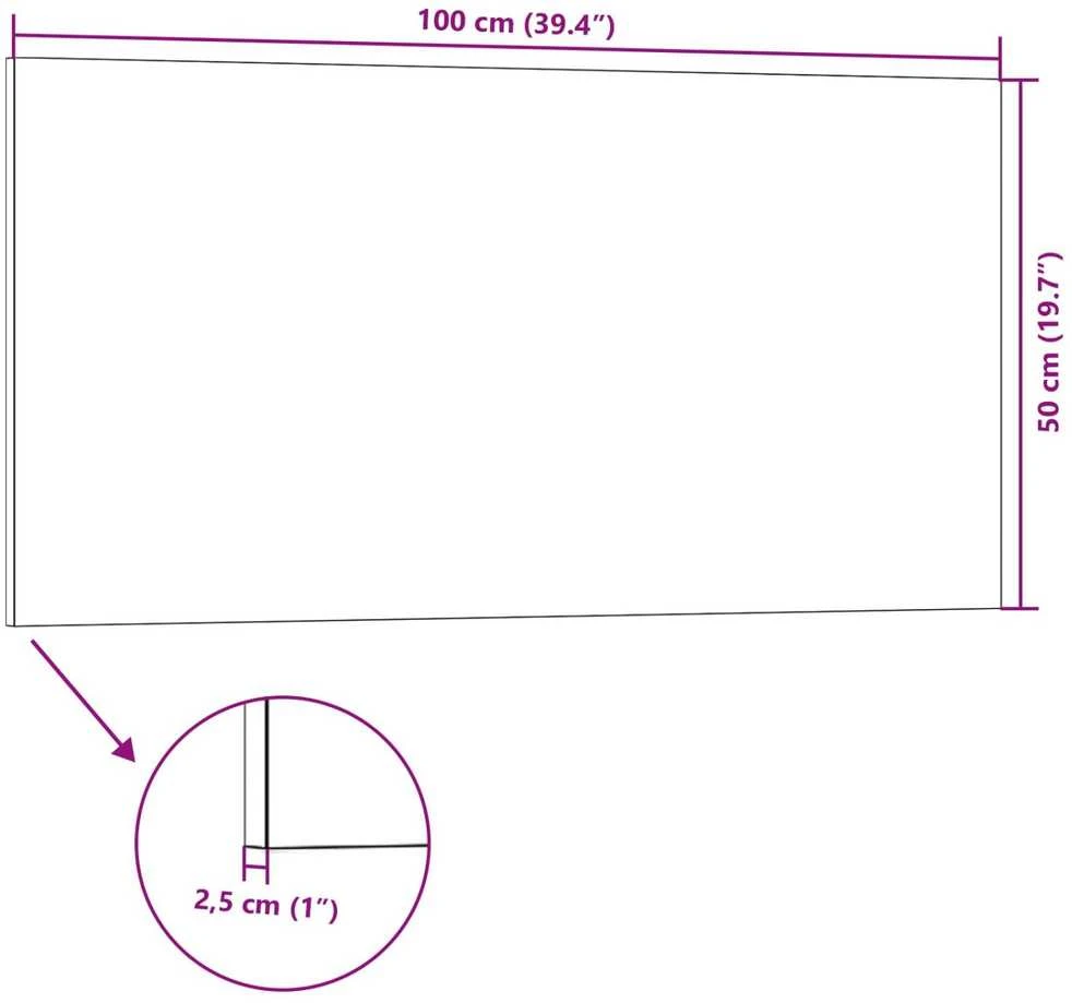 Sienų plokštės 5 vnt. 100 x 50 cm Ruda EPS putos