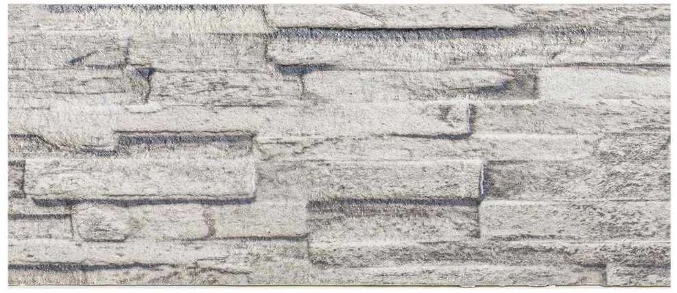 Sienų plokštės 10 vnt. 100 x 25 cm Šviesiai pilka EPS putos