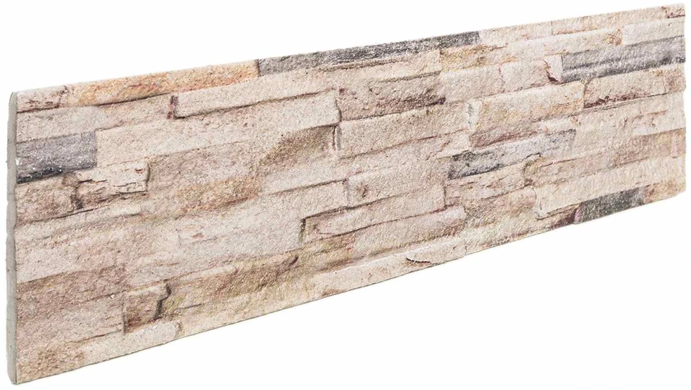 Sienų plokštės 10 vnt. 100 x 25 cm Balta ir raudona EPS putos