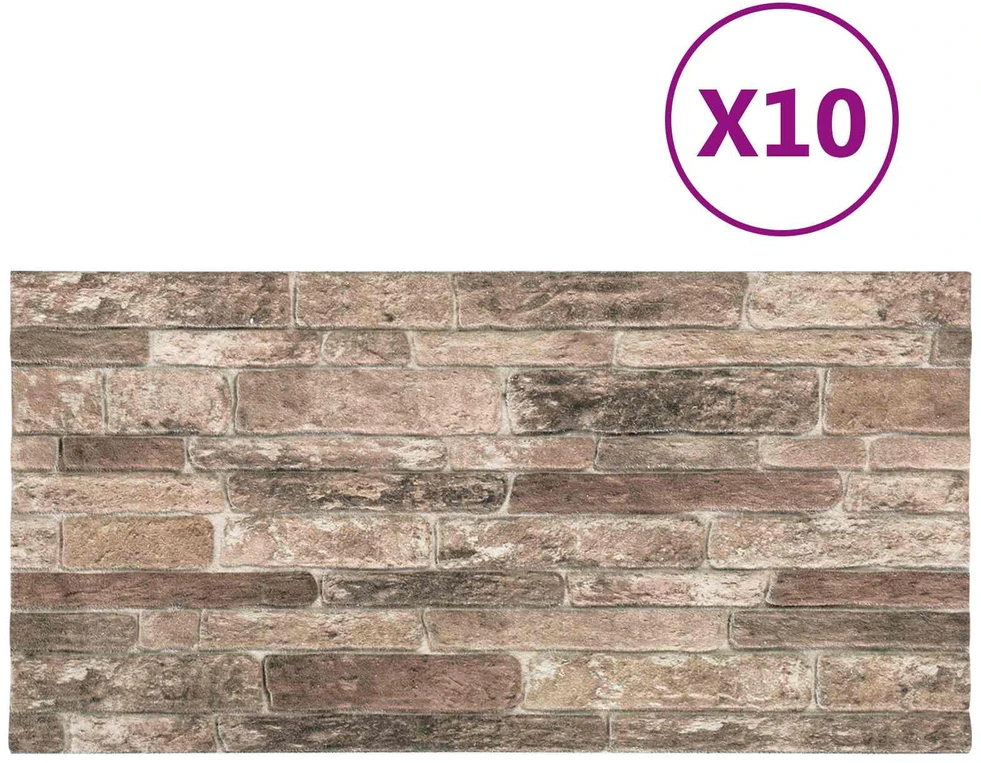 Sienų plokštės 10 vnt. 100 x 50 cm Įvairiaspalvis EPS putos