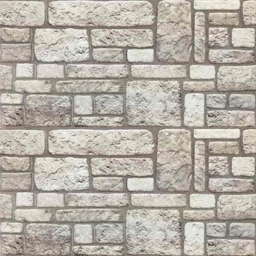 Sienų plokštės 10 vnt. 100 x 50 cm Pilka EPS putos