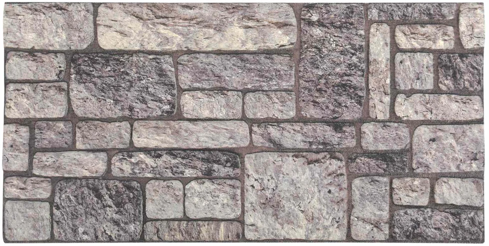 Sienų plokštės 10 vnt. 100 x 50 cm Pilka ir balta EPS putos