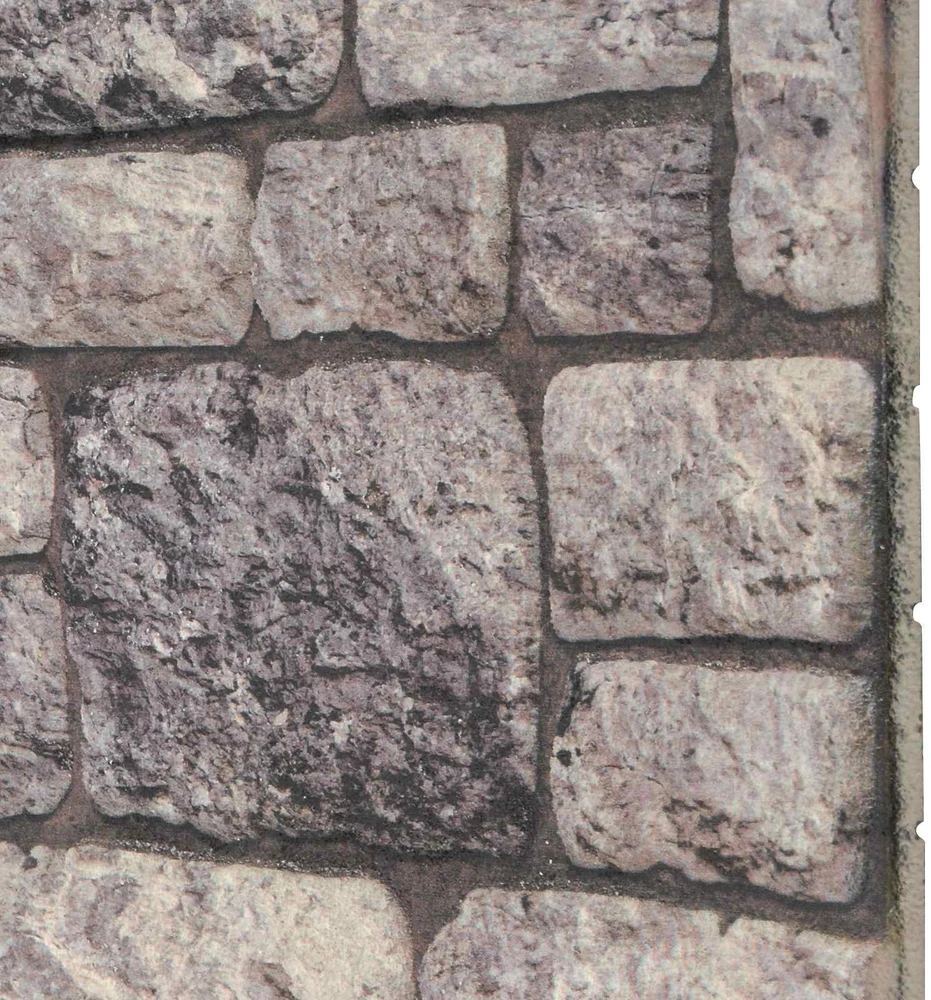 Sienų plokštės 10 vnt. 100 x 50 cm Pilka ir balta EPS putos