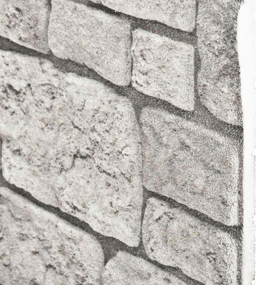 Sienų plokštės 10 vnt. 100 x 50 cm Pilka EPS putos