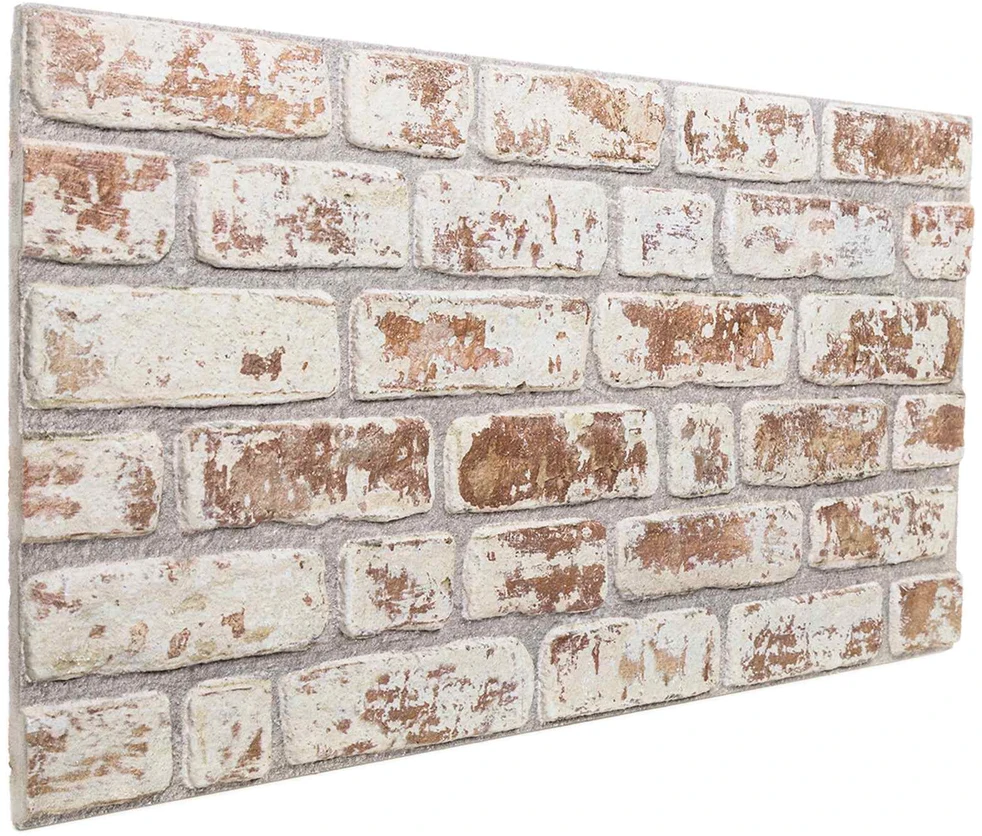 Sienų plokštės 10 vnt. 100 x 50 cm Raudona ir balta EPS putos
