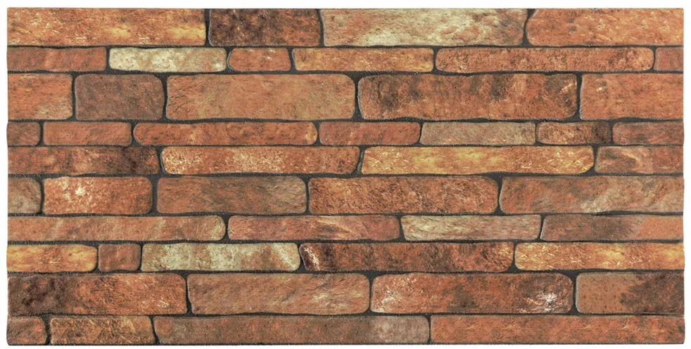 Sienų plokštės 10 vnt. 100 x 50 cm Ruda ir balta EPS putos