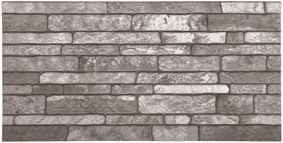 Sienų plokštės 10 vnt. 100 x 50 cm Tamsiai pilka EPS putos